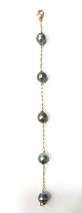 Bracelet or jaune perles de tahiti VENDU