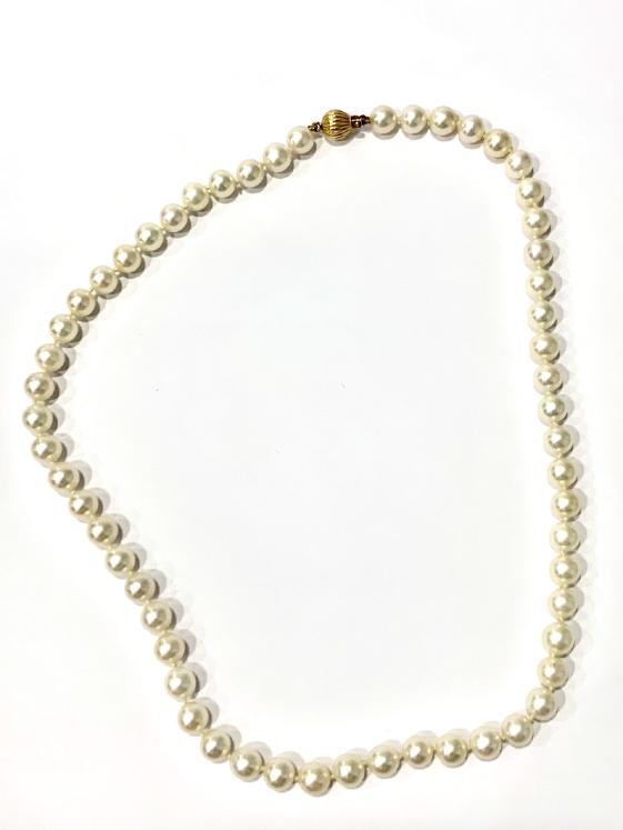 Collier de perles chocker or jaune